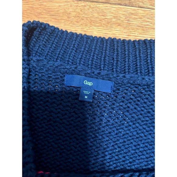 GAP Women's Sweaters - Navy and Pink Striped, Navy Speckled - Picture 6 of 9